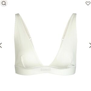 SKIMS COTTON RIB PLUNGE BRALETTE